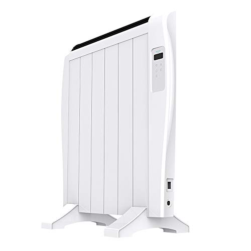 Cecotec Radiador Eléctrico Bajo Consumo Ready Warm 1200 Térmico Conectado.  6 elementos, 900 W, de pared o de pie, 3 modos, temporizador, mando a distancia, pantalla LCD, control Wifi, ultrafino