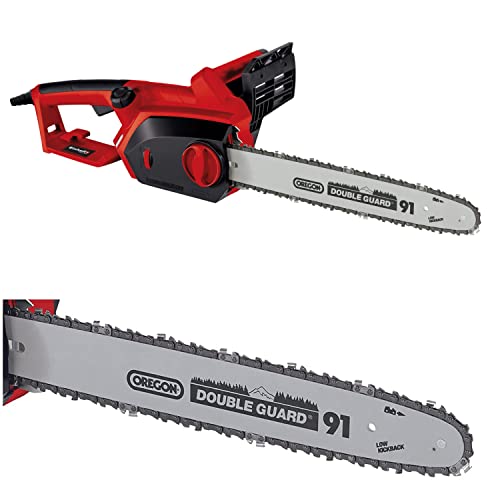 Motosierra eléctrica Einhell - GH-EC 1835 - 1800 W, barra de corte robusta y cadena afilada, tensado y cambio de cadena sin herramientas, engranajes metálicos, lubricación automática de cadena
