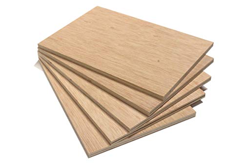 Intermercado Chely |  40B1D |  Tablero contrachapado 40x60 cm/10 mm espesor/1 tablero/, chapa de abedul lijado.  Especial para corte láser, CNC, pirograbado y calado.  Espesor (556-40x60-1)