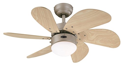Westinghouse Turbo Swirl E14 60W Ventilador de techo de titanio con cable de plomo