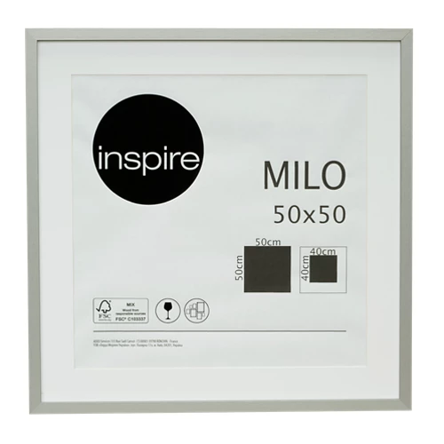 Marco milo plateado inspirado 50x50 cm