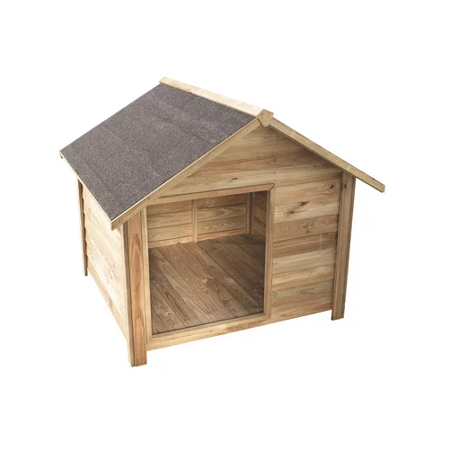 Casa de madera marrón 120x100x114 cm