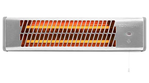 Orbegozo BB 5000 - Estufa de baño de cuarzo, selección de potencia por maneta, emisión de calor instantánea, pantalla orientable, 1200 W