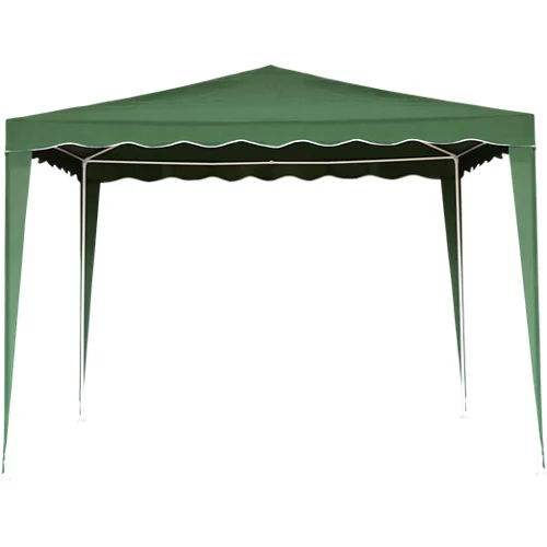 Cenador de acero con tapa verde 295x295 cm