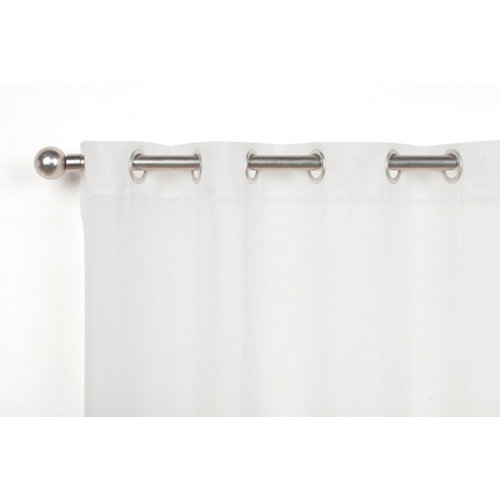 Cortina Borneo con motivo liso blanco 270 x 140 cm
