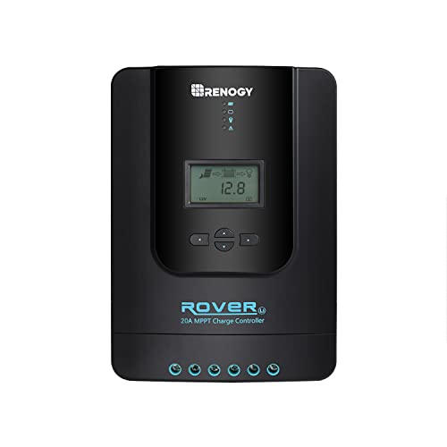 Renogy MPPT 20A Controlador solar 12V / 24V Controlador de carga solar Pantalla LCD Sensor de temperatura remoto