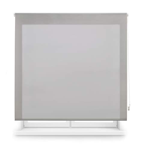 Blindecor Ara Translúcido Liso Estor, Gris Plata, 160 x 175 cm, Manual