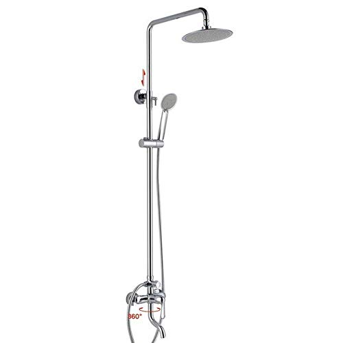 Juego de ducha Sistema de ducha, Juego de grifo de ducha de baño Juego de ducha de cobre Juego de ducha montado en la pared de tres velocidades y grifo de ducha fría para baño