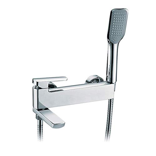 Juego de ducha Sistema de ducha Juego de ducha de lluvia montado en la pared Grifo de bañera de agua de cobre y baño de ducha de lluvia de mano fría