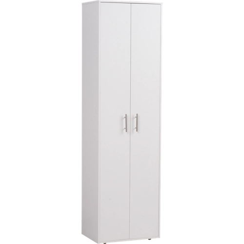 Kit armario de madera blanca de 210x60x42 cm con 2 puertas.