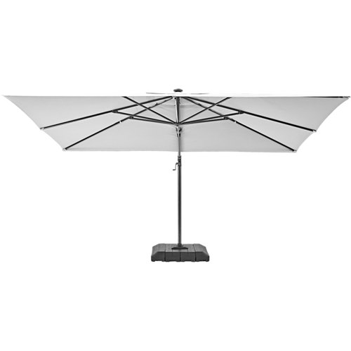 Parasol led sonido natural excéntrico crudo 282x391 cm