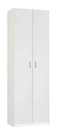 Armario Pitarch Furniture Torino, aglomerado y melamina de alta densidad, blanco, 180 x 60 x 35 cm