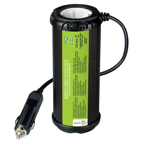 Inversor de onda modificada mj-xunzel-150w-12v con cables incluidos