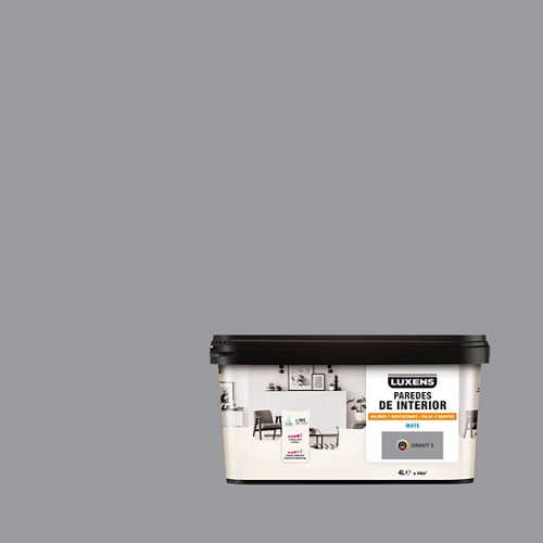 Pintura habitaciones y salas luxens 4l granito 3