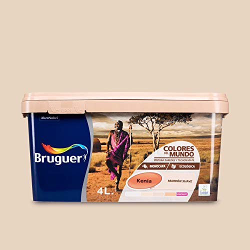 Bruguer Colors of the World Pintura de Pared Monocapa Kenia Marrón Claro 4L