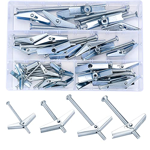 32 Uds M3/M5/M6 Kit de tornillos y tapones para paneles de yeso, tornillo de sujeción y tuerca, para paredes huecas, mariposa, alas de resorte para colgar objetos