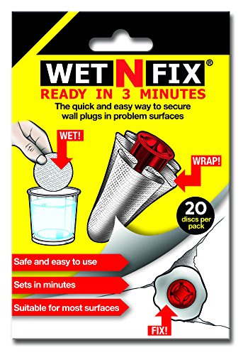 WETNFIX - Pack de 20 discos para la fijación rápida de tacos sin necesidad de rellenar ni taladrar -