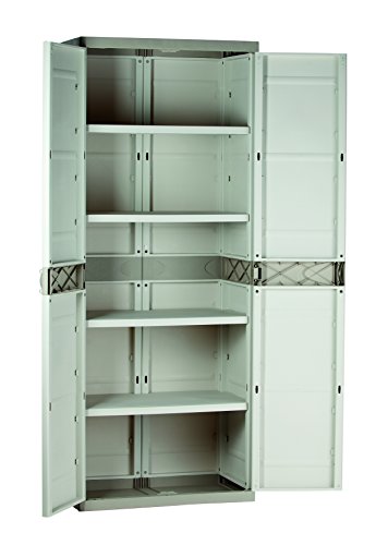 Plastiken M282966 - Armario de resina con 4 baldas de plastek 176 x 70 x 44 cm