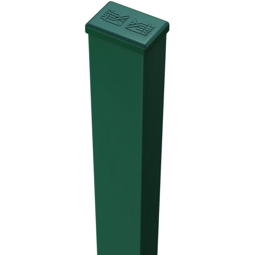 Poste de acero galvanizado recubierto de plástico verde de 40 mm y 85 cm