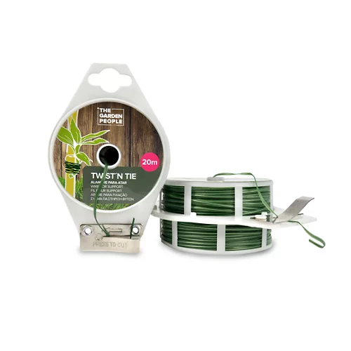 Alambre de hierro cubierto con plástico verde 20 m
