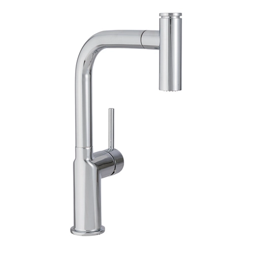 Grifo de cocina monomando con caño cromo delinia