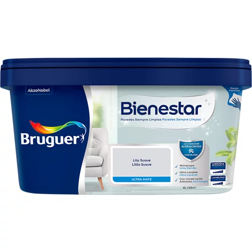 Pintura wellness Bruguer 4l lila suave