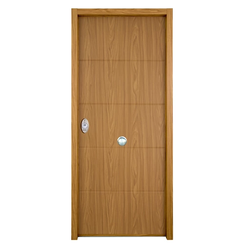 Puerta entrada blindada lampara serie V roble/roble derecha 89x206cm