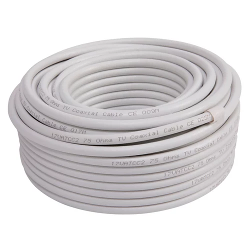 Cable de antena de TV Lexman blanco 17 vatios 25 m 2x