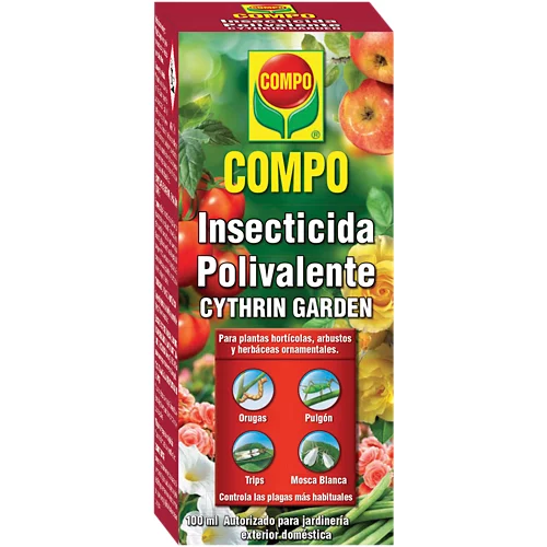 Compuesto insecticida polivalente concentrado para interior, huerta y jardín 100ml