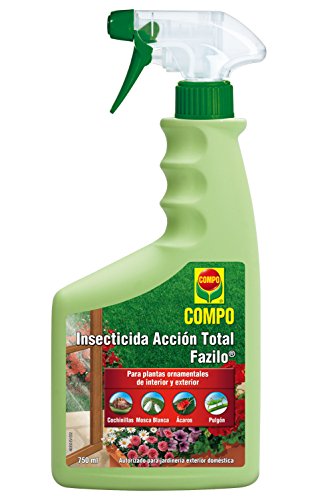COMPO Fazilo Insecticida Acción Total, Para plantas ornamentales de interior y exterior, Frasco pulverizador, 750 ml