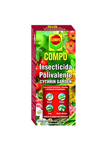 COMPO Cythrin Garden Insecticida Multifuncional, Para plantas hortícolas, arbustos y plantas ornamentales, Control de las plagas más comunes, Apto para jardinería doméstica exterior, Multicolor, 100 ml