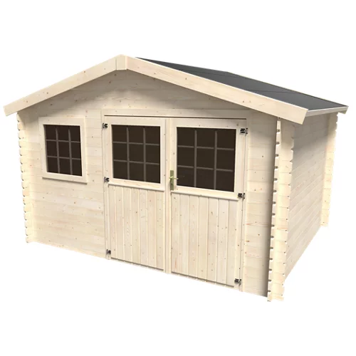 Tienda de madera Kerno axess de 246x246x302,5 cm y 7,44 m2