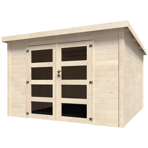 Tienda de madera Kuma axess de 325x220x326,2 cm y 10,6 m2