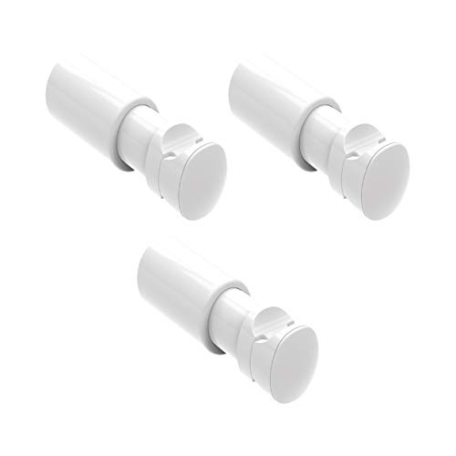 3 soportes de ABS para radiadores de baño - diámetro de tubo de Ø16 a 30 mm, distancia entre tubos de 20 a 30 mm - capacidad 90 kg - blanco