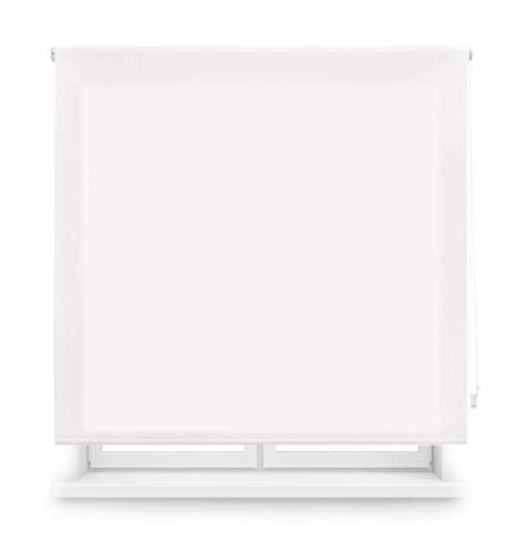 Estor enrollable translúcido Blindecor Ara Smooth, blanco hueso, 120 x 175 cm, manual