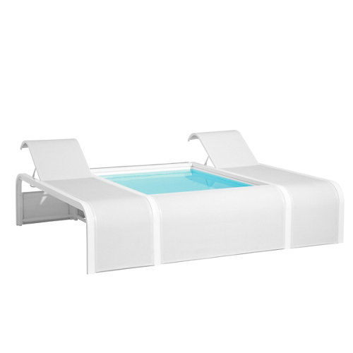 Piscina de mariposas de aluminio pesado extraíble 2,19x1,65x0,6 m