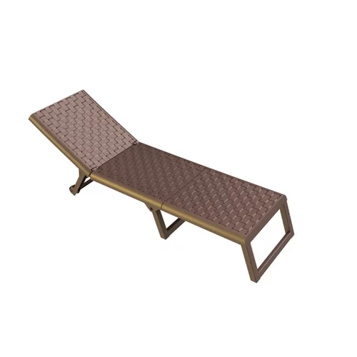 Tumbona de exterior dream resina marrón 58x42x199 cm