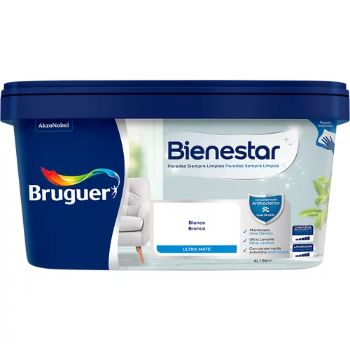Pintura bienestar Bruguer 4l blanco