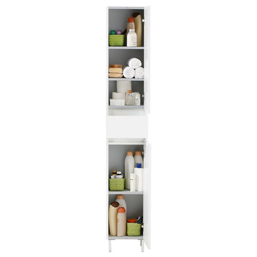 Columna de baño blanca Spazio 30x182x24 cm