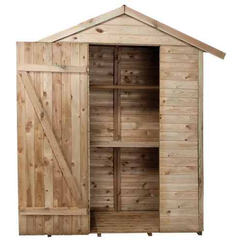 Armario exterior Leo madera con baldas 193x220x70 cm