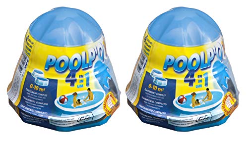 Gre 08012X2 - Paquete dosificador flotante para mantenimiento de agua de piscina de 0-10 m3, 2 x 250 gr
