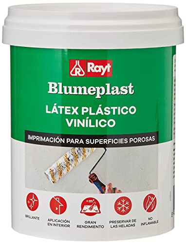 Rayt 156-09 Blumeplast M-10: Látex plástico, imprimador y sellador para superficies de yeso, cemento, estuco, madera, cerámica, puzzle.  Enriquecimiento de la pintura.  Secado transparente.  1 kilogramo