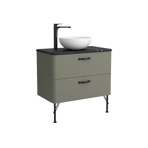 Mueble de baño Desire verde con lavabo 80x45 cm