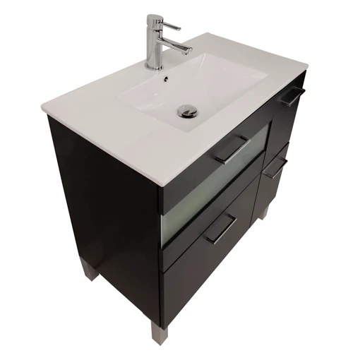 Mueble de baño Fox negro 80 x 45 cm