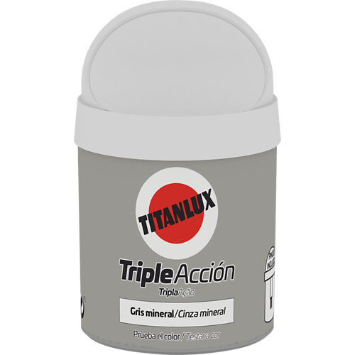 Titanlux pintura tester triple acción 75ml gris mineral
