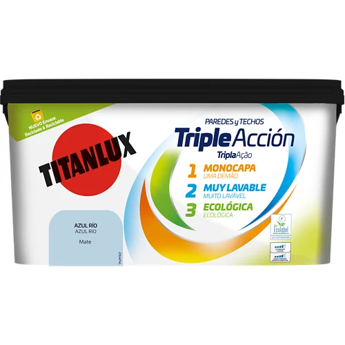 Pintura triple acción Titanlux azul río 4l