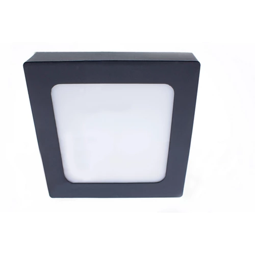 Plafón cuadrado gelys 18w negro 22,5 cm
