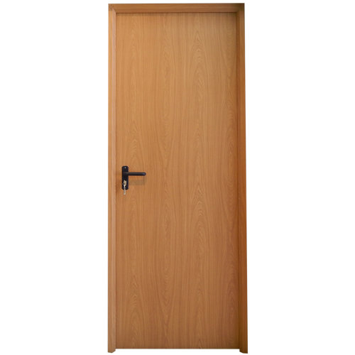 Puerta de servicio roble derecho/roble 200x80 cm